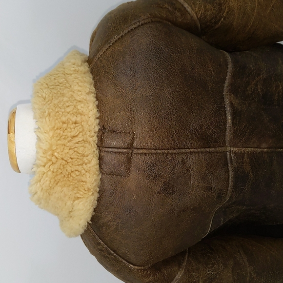 Schott NYC B-6 Type Sheepskin Flight Leather Jacket - Picture 4 of 7